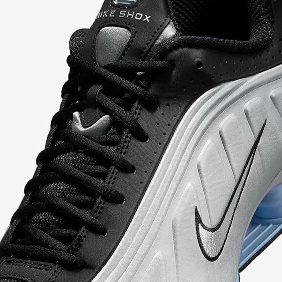 Nike Shox R4 ブラック/メタリックシルバー NIKE SHOX R4 METALLIC SILVER/METALLIC SILVER-BLACK（ナイキ